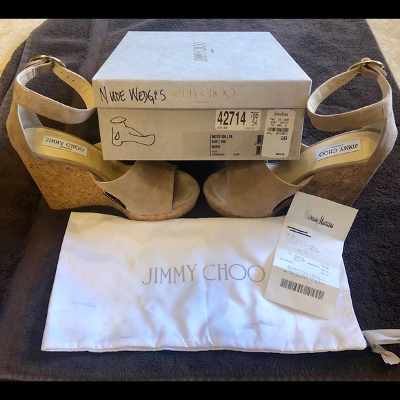 Jimmy Choo Neyo Sue Suede Wedge - Picture 3 of 7